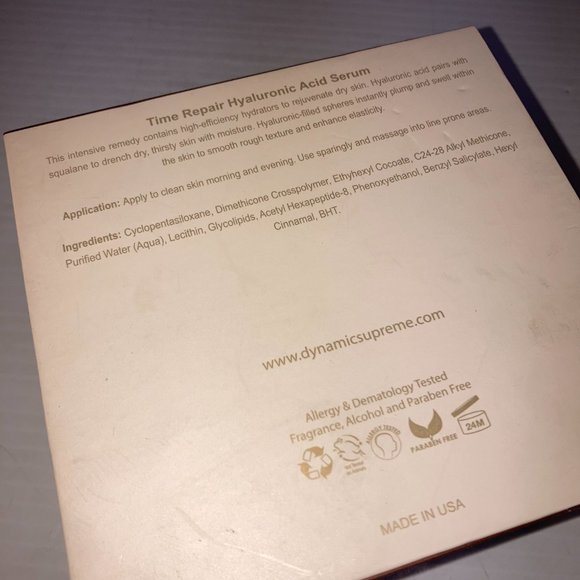 Dynamic Supreme Time Repair Hyaluronic Acid Serum 1.75oz Capsules New - Picture 3 of 5